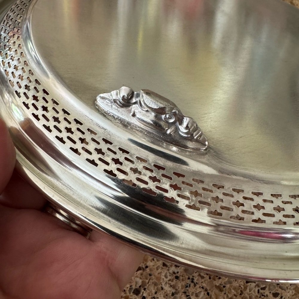 EPCA Bristol Silver Plate by Poole 10" Inch Round Serving Tray Platter - Picture 8 of 10